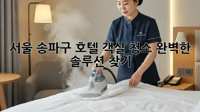 서울 송파구 호텔 객실 청소, 완벽한 솔루션 찾기